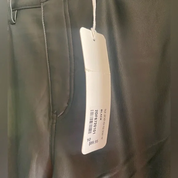 Soft Surroundings‎ Faux Leather Skinny Pants Black High Rise Women’s Size 10 NWT - Picture 8 of 8